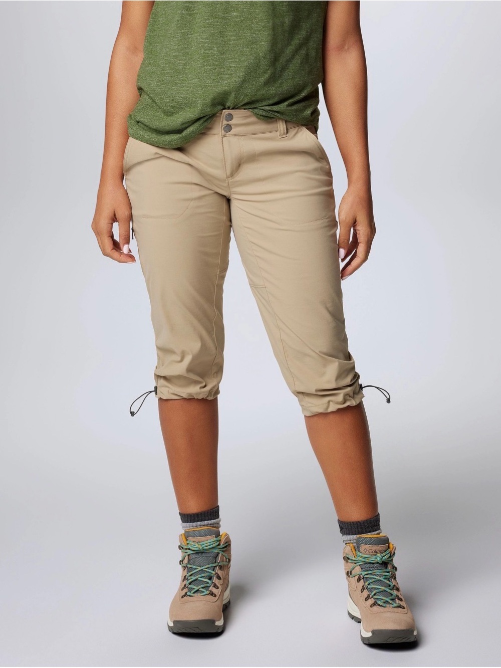 Women's Columbia Saturday Trail II Knee Pants with Drawstring Hem Omni Shield